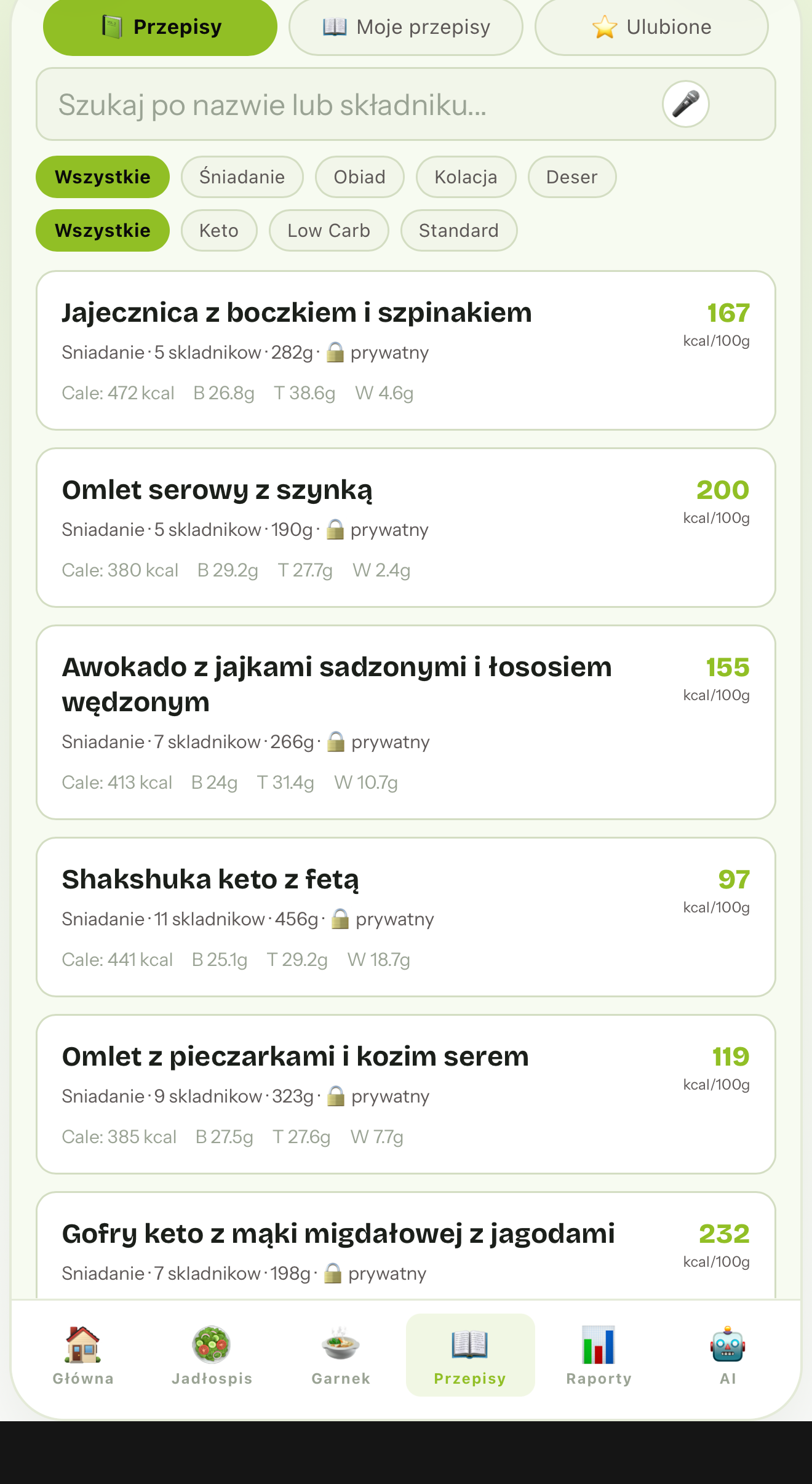 Lista przepisów w JEM PROSTO